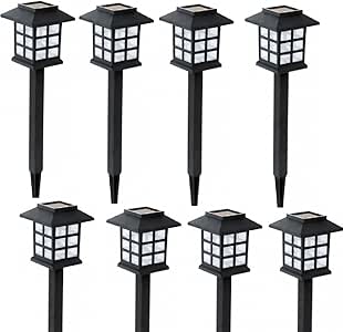 Skippys 3er Set LED Solar Lampe Standlaterne Solar Laterne mit Erdspieß
