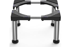 DEWEL Untergestell für Kühlschrank Sockel Höhe 28-31cm Verstellbare Sockel für spülmaschine Gefriertruhe Gefrierschrank Küchenschrank und Statische Haushalts Geräte Schwarz(Einstellbare 45-67cm)