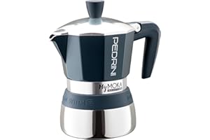 Pedrini Caffettiera MyMoka Induction, 3 tazze, Blu notte