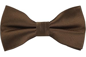 Alizeal Boys Pre tied Solid Bow Tie Fancy Plain Adjustable for Parties Birthdays and Kids