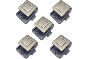 MTSmart RV Metall Druckknopf Schrank Schlösser, Quadratischer RV Schrank Schlösser für Wohnmobile, Wohnwagen, Boote, Yachten, Marine,Wohnmobile Schrank Schlösser Schlüssellose (Perlnickel 5PC)