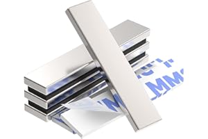 Wukong Magnesy neodymowe, 4 sztuki 50 x 10 x 3 mm, silny magnes, magnesy samoprzylepne do biur, kuchni i magazynów itp.