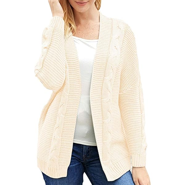 Cardigan Femme Grande Taille - Manches Longues, Léger, Couleur Unie, Poches - Pour été Et Extérieur