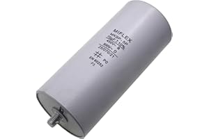 Condensador de Arranque para Motor, 70 µF, 450 V, 55 x 119 mm, Conector M8; Miflex 70uF