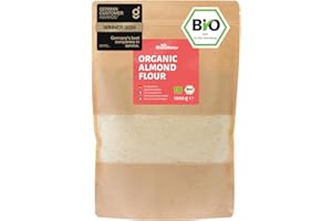 ‎RHEINNATUR RheinNatur Bio Mandelmehl 1 kg - Naturbelassenes Mehl aus blanchierten Mandelkernen - Vegan, Low carb - Zum Kochen & Backen