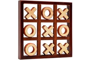 PIUMOJ Juego de Tic TAC Toe, Juegos de Mesa Tic TAC Toe clásicos de Estrategia Familiar para Adultos para niños, Tic TAC Toe Juego Tablero
