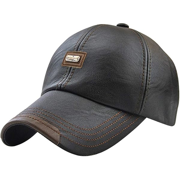 Ubervia Baseball Caps - Mens Artificial Leather Snapback Casquette