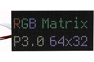 XICOOLEE Píxeles a todo color de la exhibición 64×32 del panel de la matriz del RGB LED para la frambuesa Pi, echada de 3.0m m, incorporados 2048 RGB LED