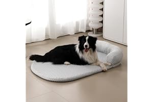 MCPTSN Tapis rafraîchissant pour Chien, Panier Chien Amovible et Lavable, Matelas en Soie Glacée pour Chiens Chats, d'été pour Animaux (Gris, S)