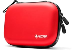 Kitgo Mini First Aid Kit Compact Medical Emergency Survival Kit, Perfect for Car, Travel, Home, Workplace, Vehicle, Camping (101 Piece-Red)