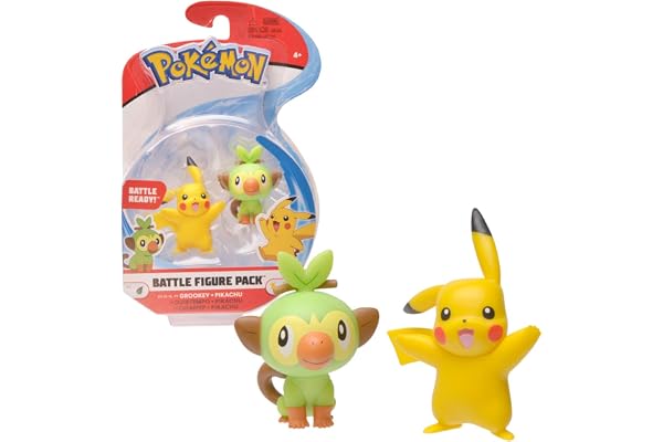 Pokémon Bandai Pack de 2 Figurines 3-5 cm - Pikachu & Ouistempo, WT97625