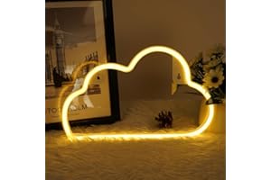 AOOTE Lampe Néon LED en Forme de Nuage, Enseigne Lumineuse Neon Deco, Néon Décoration Murale, Neon Signe pour Décoration Murale, Chambre à Coucher, Bar, Mariage, Fête, Anniversaire