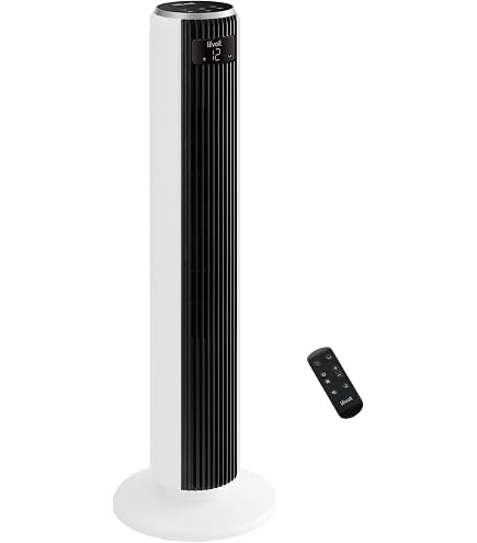 Wintem Freezy Ventilateur Tour Sans Pales Avec Télécommande - Refroidisseur Vortex Oscillant 3 Modes 3 Vitesses Minuteur 15H