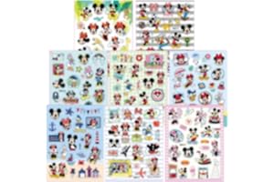 SIMYRON 160 Pcs Mickey Mouse Autocollants-Mickey et Minnie Imperméable Anime Autocollants pour Enfants Vinyle Autocollants Ordinateur Portable Bagages Planche À Roulettes Graffiti Patchs DIY Autocollants