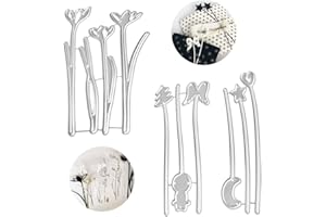 VINFUTUR 3pcs Troqueles Scrapbooking Troqueles Corte Metal Plantillas Troquelado Cutting Dies para Decoración Tarjetas Álbum Recorte Artesanía Papel DIY Manualidad