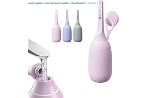 ZEY LUXE Upgraded Handheld Travel Bidet, Peri Bottle – Strong Pressure Manual Portable Bidet for Postpartum Care, Feminine Hygiene, Soft Squeeze, Wall-Mountable Hook, Carry Bag – (Pink, 400 ML)