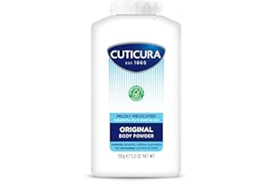 CUTICURA Mildly Medicated Body Powder 150g, Many Uses Personal Hygiene, Sweat Control, Chafing & Friction Prevention, Itching Relief