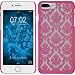 Produktbild PhoneNatic Case für Apple iPhone 7 Plus Hülle pink Damask Hard-case für iPhone 7 Plus + 2 Schutzfolien