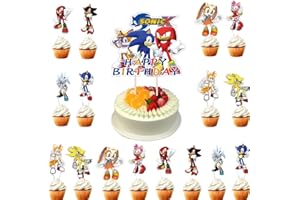 DECPTYTA Dekorationen Kuchendekoration Cupcake Toppers Tortendeko Deko Geburtstag Cupcake Toppers Set Kuchen Dekoration Junge Cake Topper für Kinder (I)