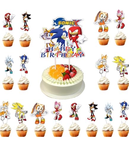 25 Stück Tortendeko – Cartoon Kuchen Topper Für Kindergeburtstag, Cupcake Deko (Grün)