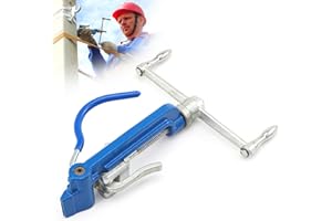 Tendireggia Manuale Acciaio, MINENICE Tenditore in acciaio Pinza per Reggette Manuale Reggiatrice per Acciaio Strumenti di Fasciametallo per cavi di fissaggio per taglio di tensione Spirale