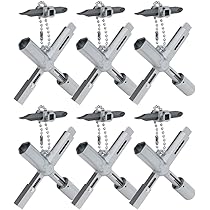 Chiave Multifunzione 4 In 1 - Per Armadi, Finestre E Sistemi Di Chiusura, Con Catena E Bit Reversibile - Foto 11