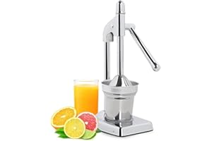 HMIFJUM Cast Iron Juicer Squeezer, Commercial Grade Citrus Manual Juicer Hand Press Heavy Duty Countertop Squeezer for Fresh Orange Juice, Easy to Clean, Home and Kitchen (A)