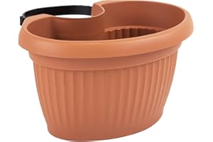 Pot de fleur Terra 28 cm en plastique pour gouttiere, terre cuite