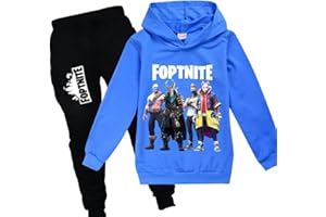 zhaojiexiaodian Traje deportivo para niños con estampado de dibujos animados en 3D, sudadera casual para niños con capucha + pantalones