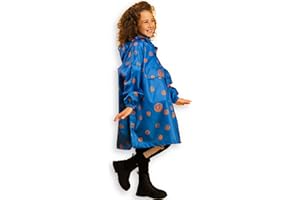 Jubi® Poncho antipioggia per bambini in 100% poliestere riciclato, impermeabile, leggero e traspirante, perfetto per le avventure all'aria aperta