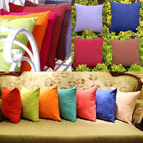 ILOVEDIY Kissenbezüge Kissenbezug Kissenhülle mit Reißverschluss – 14 Farben (Gelb) - 3