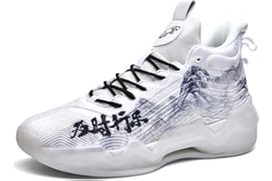 BINQI Herren Basketballschuhe High-Top leichte Stoßdämpfung rutschfeste atmungsaktive Outdoor-Sportschuhe Jungen Basketballschuhe Mädchen Indoor-Schuhe Sportschuhe