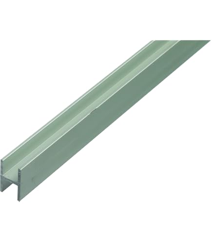 Profilé En H Aluminium 1500 Mm - 40x12x2 Mm, Rail Polyvalent Pour Construction, Cloison, Rénovation
