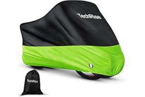 TechRise Funda Bicicleta para 2-3 Bicicletas, Funda Bicicleta Exterior Impermeable Anti Viento Polvo UV con Orificios de Cerradura y Bolsa de Almacenaje para Bicicletas de Montaña/Carretera