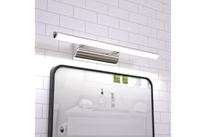 LUXVISTA LED Bathroom Mirror Light, 9W 570mm Picture Wall Lamp, Cool White 6000K IP44 Waterproof Make Up Sconce Lights with ON/Off Switch