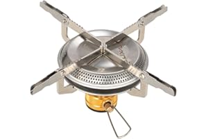 Lixada Fornello a gas da campeggio, portatile, fornello a gas piccolo 3500 W, zaino pieghevole per esterni, con custodia, per campeggio, escursionismo, barbecue, picnic