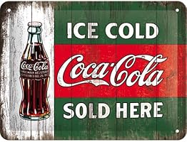 Plaque en metal - Coca Cola - Ice cold - Sold Here