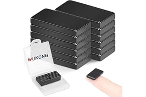 Wukong 20x10x3mm Strong Magnets, 12 Pack Bar Magnet, Square Magnet for Whiteboards, Fridge, Project, Noticeboard or DIY Office