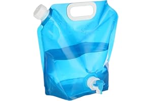 GENERIC Sac d'eau Pliable, 5L/10L Bidon Eau Pliable avec Robinet et Couvercle, Sac à Eau Potable Conteneur d'eau Poche d'eau Réservoir d'eau Flexible pour Camping Car Voyage Randonnée Pique-Nique Barbecue