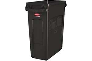 Rubbermaid Commercial Products 1956181 Vented Slim Jim-Abfalltonne, Kunststoff, 60 L, Braun