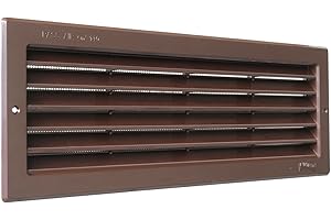 La Ventilazione PR3713M PR3713M-Y kratka wentylacyjna plastikowa prostokątna wpuszczana, brązowa, 370 x 130 mm