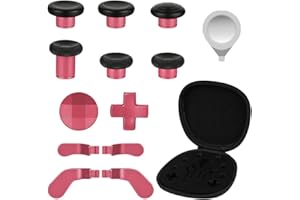 AXFEE Joysticks Metálicos de Repuesto para Xbox Elite Series 2, Xbox Elite Series 2 Accesorios, Thumbsticks de Metal Para el Controlador, 13 Piezas, para Xbox Elite Series 2 Core, (Rojo)