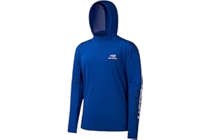 Bassdash UPF 50+ -T-Shirt da Pesca Rashguard Protezione Solare Felpa da Uomo con Cappuccio e Protezione dai Raggi UV