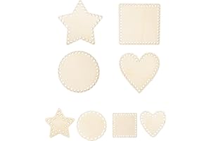 LWLWA Basket Base for Crochet, Pack of 8, Bag Base for Crochet, Basket Weaving Set, Selfmade Basket Base, Square Heart Star Round Basket Base with Hole, for Crochet, Bag Making, Home Decoration, DIY