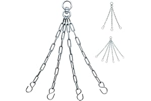 AQF Cadena De Acero Colgante De 3, 4 & 6 Cabos Y Cadena Saco De Boxeo Giratorios Heavy Duty MMA