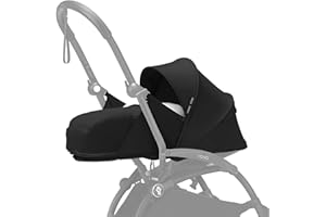 Stokke YOYO 0+ Newborn Pack, Black - Include materasso, capottina estendibile e allacciatura a 5 punti - Richiede telaio YOYO (venduto separatamente)
