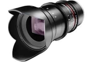 Samyang F1312906101 - Objetivo para vídeo VDSLR para Sony E (Distancia Focal Fija 35mm, Apertura T1.5-22 AS UMC II, diámetro Filtro: 77mm), Negro