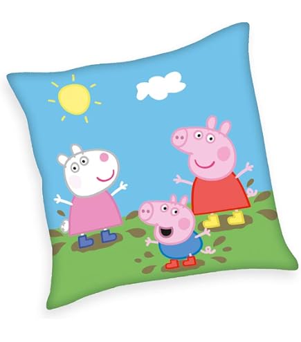 United Labels Coussin Décoratif Peppa Pig Rose En Peluche – 30x30 Cm, Doux Et Mignon Pour Enfants Et Fans
