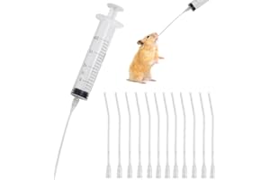 AIYRAA 1 Stück Spritze mit 12 Stück Schlauch, Jungvögel Füttern Spritzen 20ml, Tauben Zubehör, Handfütterungswerkzeug Baby Jungvögel Füttern für Wasser,Medikamente,Aliment