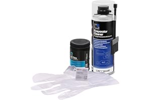 ERRECOM Cleaning Kit for Air Conditioners, includes Evaporator Cleaner PRO Air Conditioner Cleaner with Hard Bristle Dispenser Brush, A/C Tabs 40 Air Conditioner Tabs, long-lasting effect, Gloves